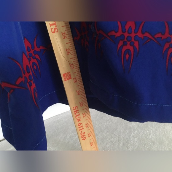 Vintage J/E/T JET STRTWR Dragon Blue Button Up Shirt Medium - Picture 6 of 7